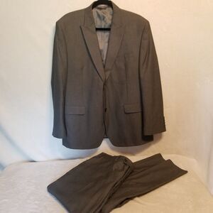 Joseph Abboud Joe 44S Suit Gray Pinstripe Pants 40x29.5  Business Career Office